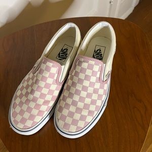 Pink checkered Vans